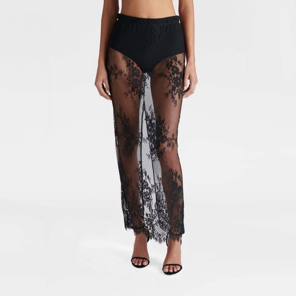 NWT KBB by Kahlana Illusion Lace Midi Skirt